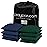 Play Platoon Weather Resistant Cornhole Bags - Set of 8 Regulation Corn Hole Bean Bags - Hunter Green & Navy Blue - Durable Duck Cloth Corn Hole Bag for Tossing Game, Includes Tote Bag