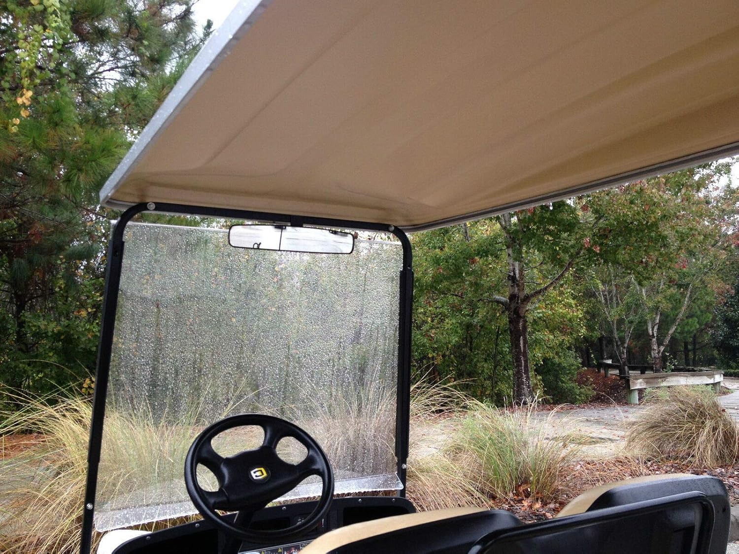 16.5" Extra Wide Panoramic Rear View Mirror for Golf Carts As E-Z-GO, Club Car, Yamaha