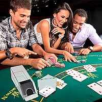 Vista 5 de Bandeja de blackjack para zapatos y descartes, zapato de blackjack transparente, dispensador de tarjetas acrílicas para jugar a las cartas, bandejas