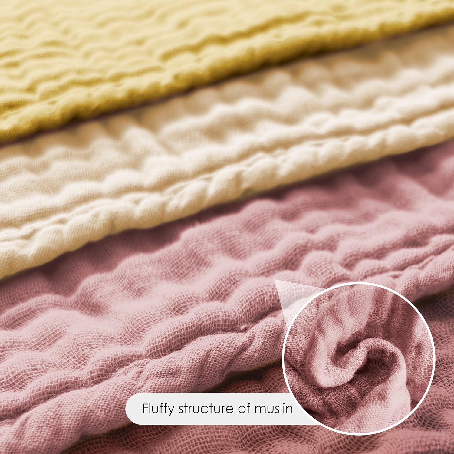 12 Pack Muslin Burp Cloths - Large 20" x 10", Ultra Absorbent 100% Cotton for Baby Drool and Messes - Soft, Gentle Baby Burp Rag for Boys & Girls -Brown, Honey, Bean Paste Series image 5
