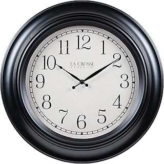 La Crosse Clock 404-3846A 18-Inch Rhodes Quartz Analog Wall Clock