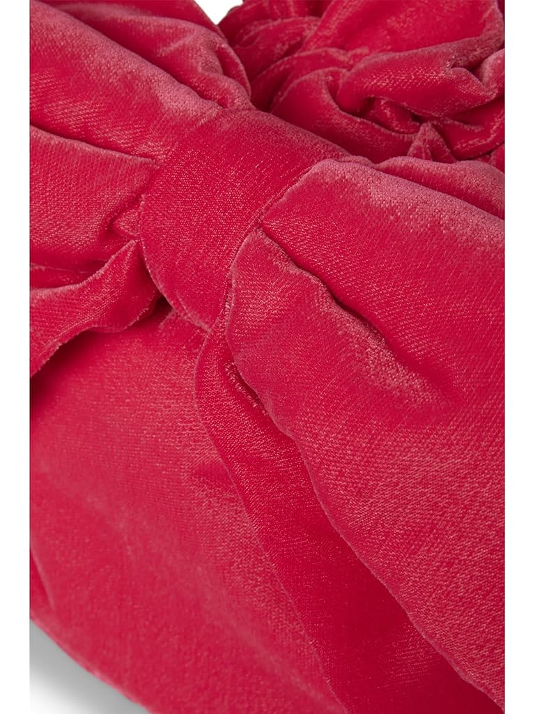 Pink Free People Belle Velvet Bow Bag