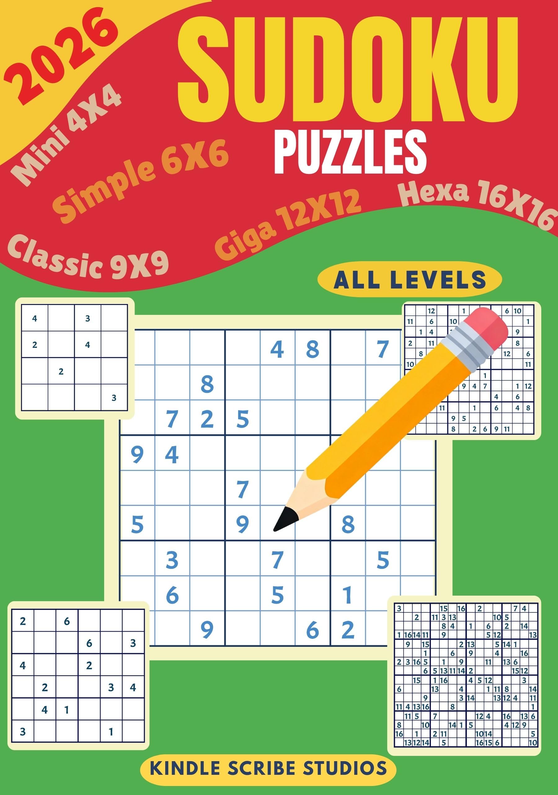 Sudoku All Levels (Kindle Scribe Only): Interactive Sudoku Puzzles: All Difficulty Levels from Beginner to Expert, Perfectly Formatted for Writing on Your Kindle Scribe