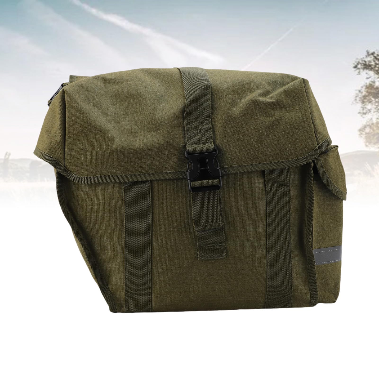 Borsa doppia per seggiolino bici Borsa portaoggetti per portapacchi posteriore di grande capacità per ciclismo, pendolarismo e turismo Design di sicurezza riflettente in te (43 litri)