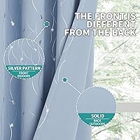 Vista 166 de BGment Room Darkening Curtains 95 Inches Long, Grommet Thermal Insulated Blackout Curtains with Wave Line and Dots Printed for Bedroom, 2 Panels
