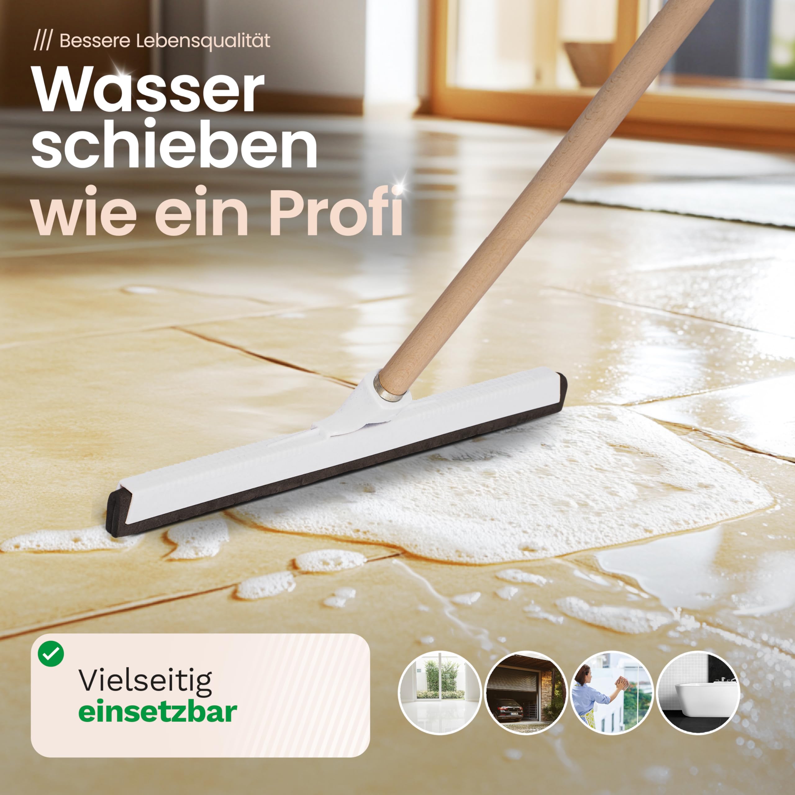 Novaliv Wasserschieber 45cm - Bodenabzieher Für Dusche & Terrasse