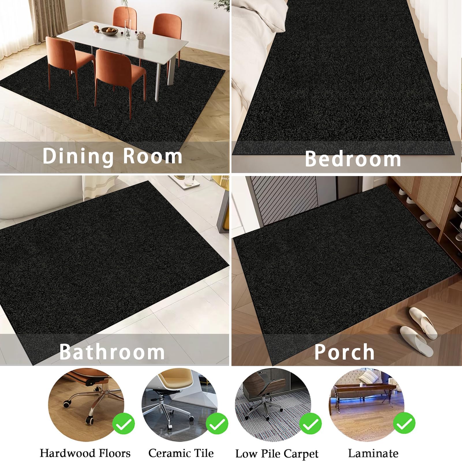 Tapis protège Sol, Gaming Tapis de Chaise pour Les Chaises de Jeu ou de Bureau, 120 x 140 cm Tapis antidérapant sous Chaise de Bureau, Protège Les Sols, Planchers, Parquets, pour Gaming et Le Travail
