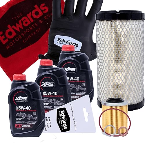 Kit de cambio de aceite Edwards compatible con CanAm Defender 2016-2025 UTV lado a lado con filtro de aire