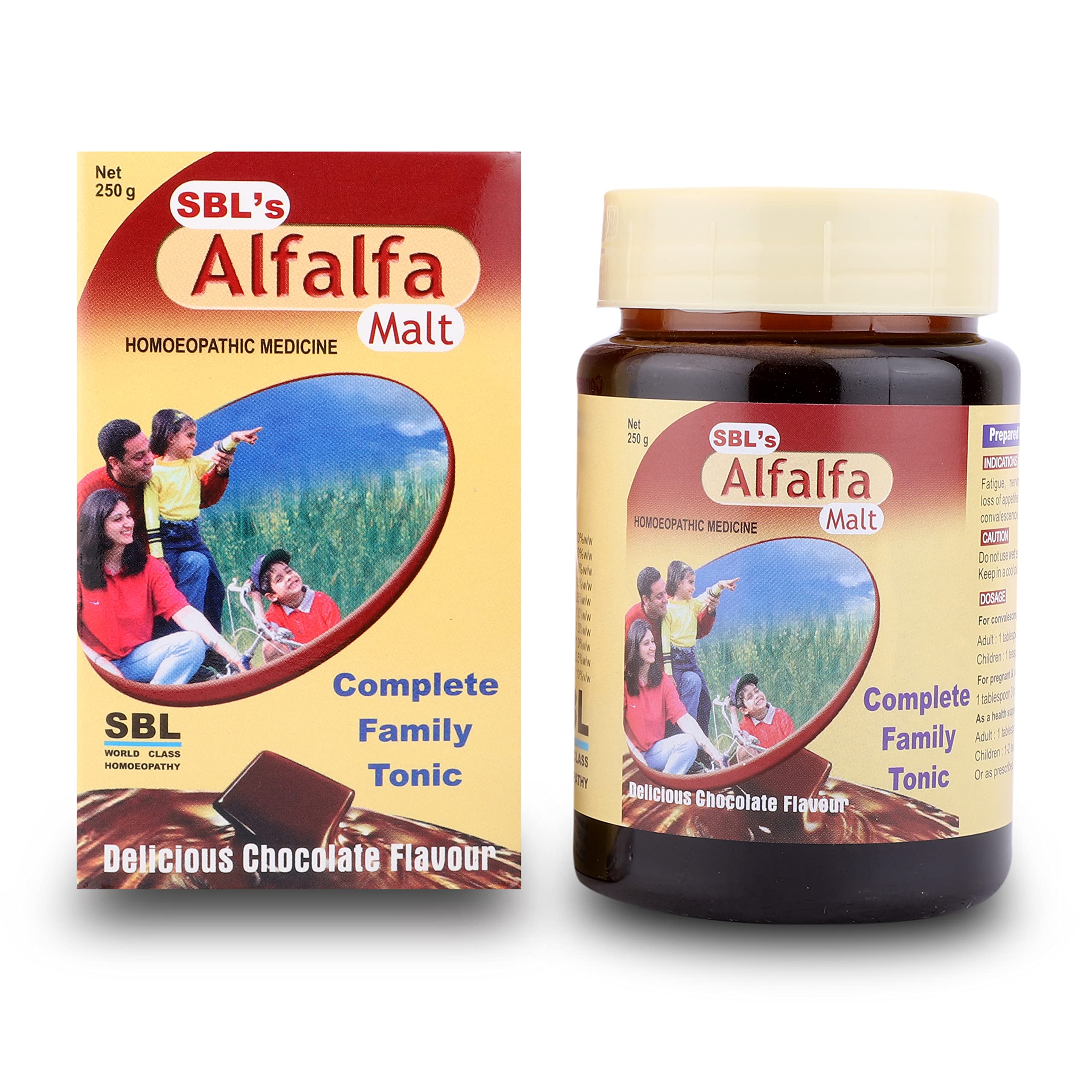 SBL's Alfalfa Malt Energy Stimulant Delicious Chocolate - 250 ML |Pack Of 1|