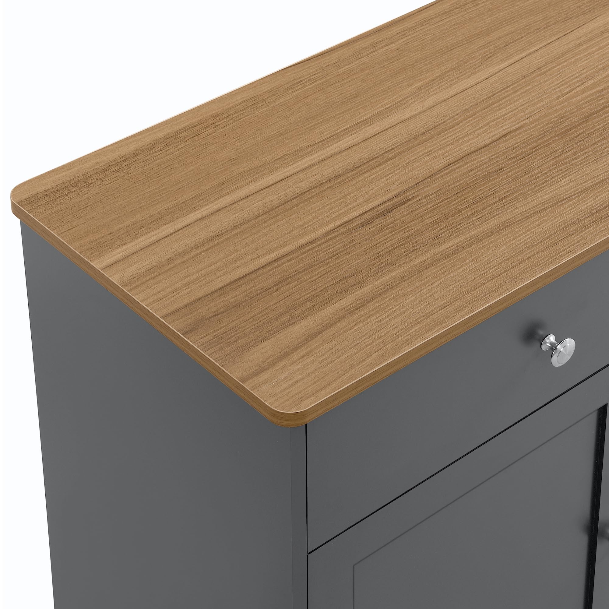Dressoir met 4 deuren gegroefd houtdecor zwart Dressoir met 4 deuren gegroefd houtdecor zwart