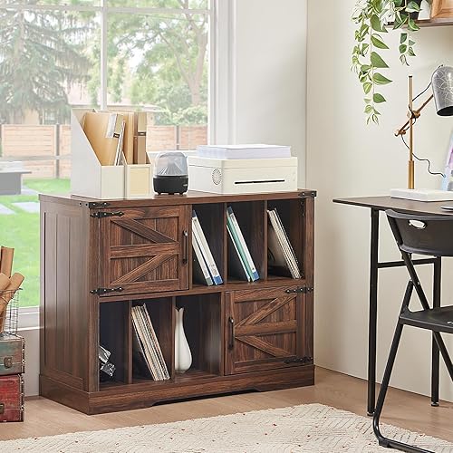 Vista 10 de Soporte grande para tocadiscos con almacenamiento de vinilo de hasta 450 álbumes, armario de almacenamiento de madera azul marino de 39 pulgadas