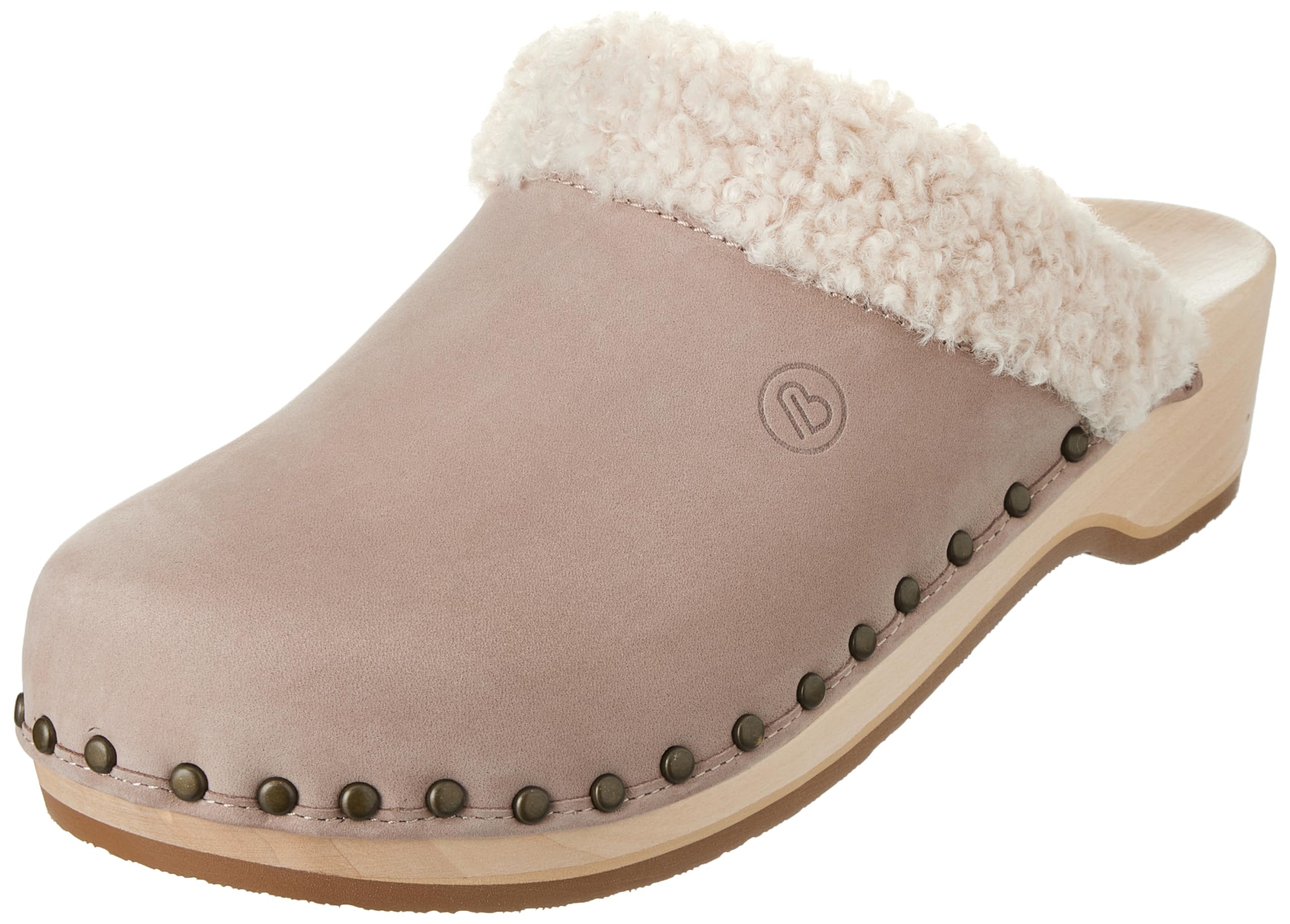 Berkemann Metro-Toeffler Zoccoli Donna In Legno E Pelle - Suola In Legno Di Pioppo Con Plantare A 5 Fasi, Made In Germany