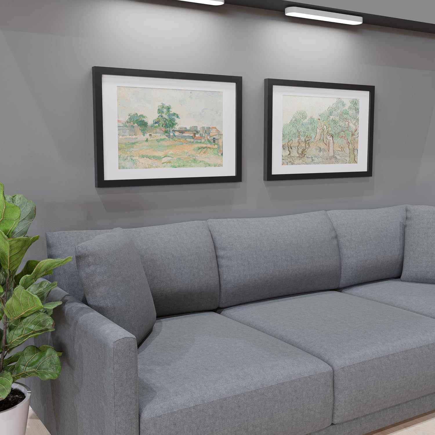 Frame Amo 22.375x34 Black Solid Wood Poster Frame, White Mat for 18x27 Image, Tempered Glass Front, 1.5 inch Wide, 1 inch Thick, High-End, Heavy-Duty, Gallery Grade & Acid-Free Black 22.375x34