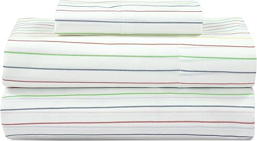 ROYALE LINENS Juego de sábanas de 300 hilos 100% algodón peinado de fibras largas, 3 piezas, 1 sábana bajera, 1 sábana encimera y 1 funda de