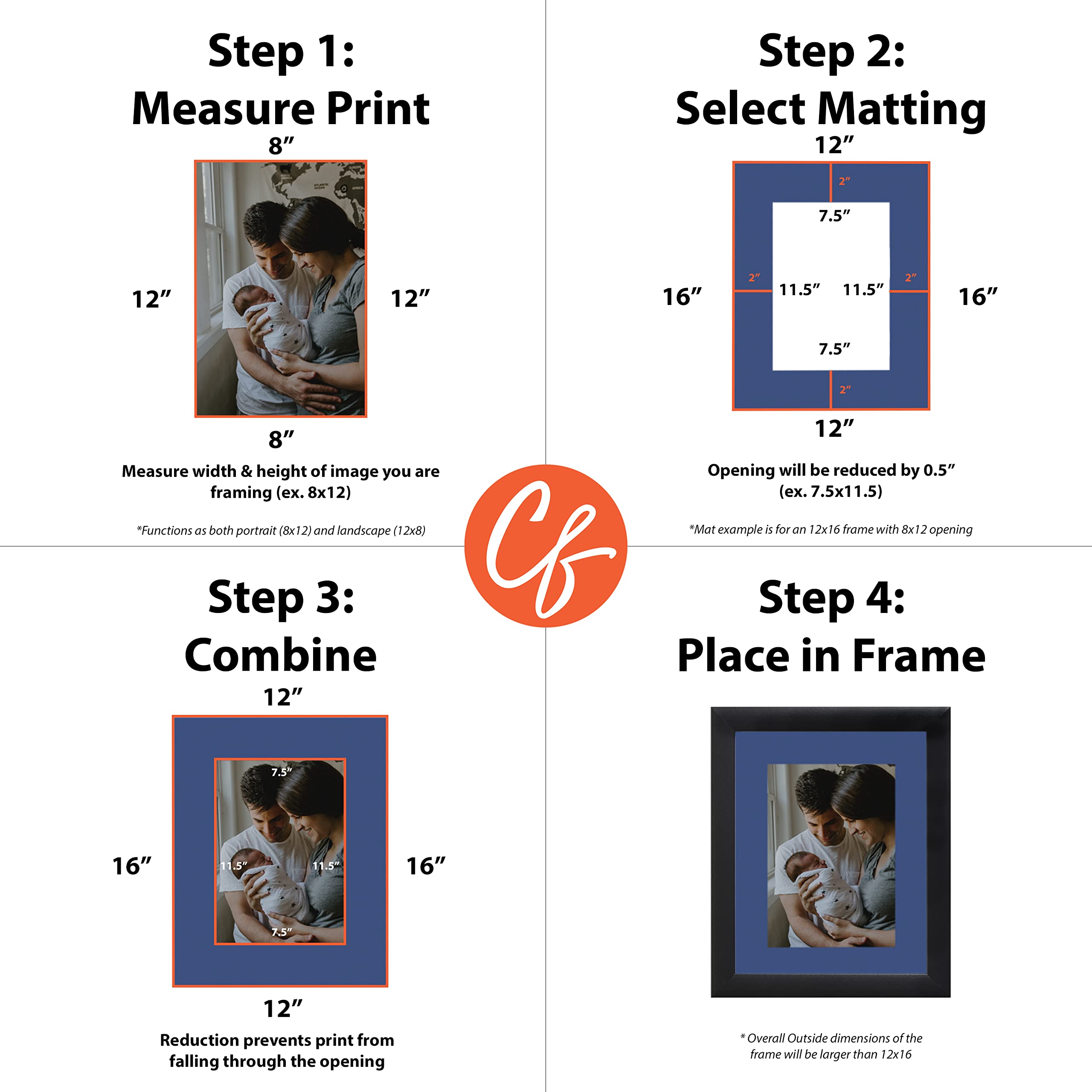 Craig Frames B334 Pre-Cut Mat Board for 6x9 Print, 11x14