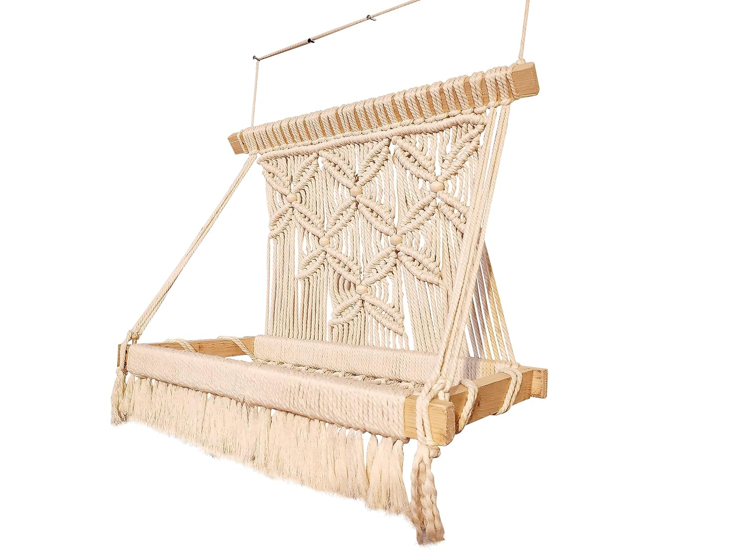 KNOTTY LACEY Handmade Macrame Cat Hammock for Window or