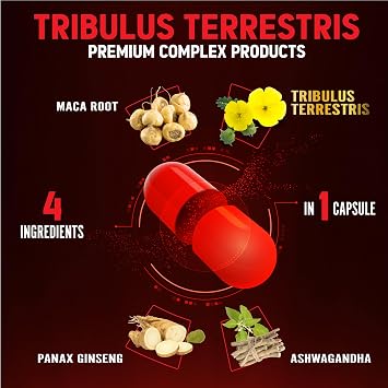 Zolotus 2 Packs Tribulus Terrestris with Maca Root Ashwagndha Root, Panax Ginseng - 6 Months Supply