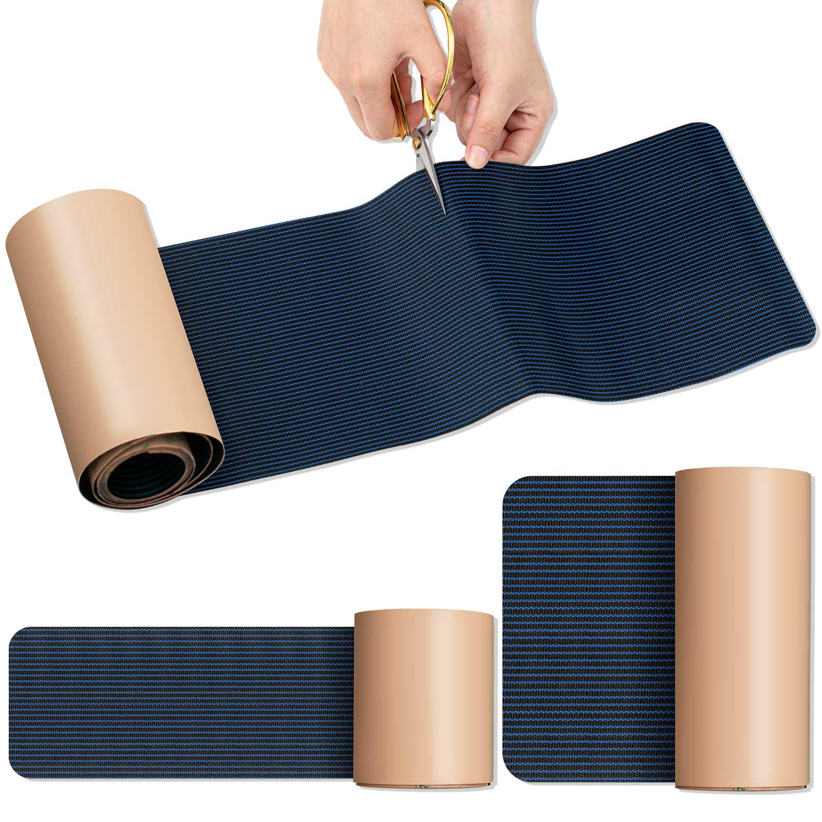 Pushglossy Kit de 2 rollos de parches para cubierta de alberca, kit de reparación de parches de seguridad para piscina, autoadhesivo, resistente al desgarro, parche de reparación para cubierta de