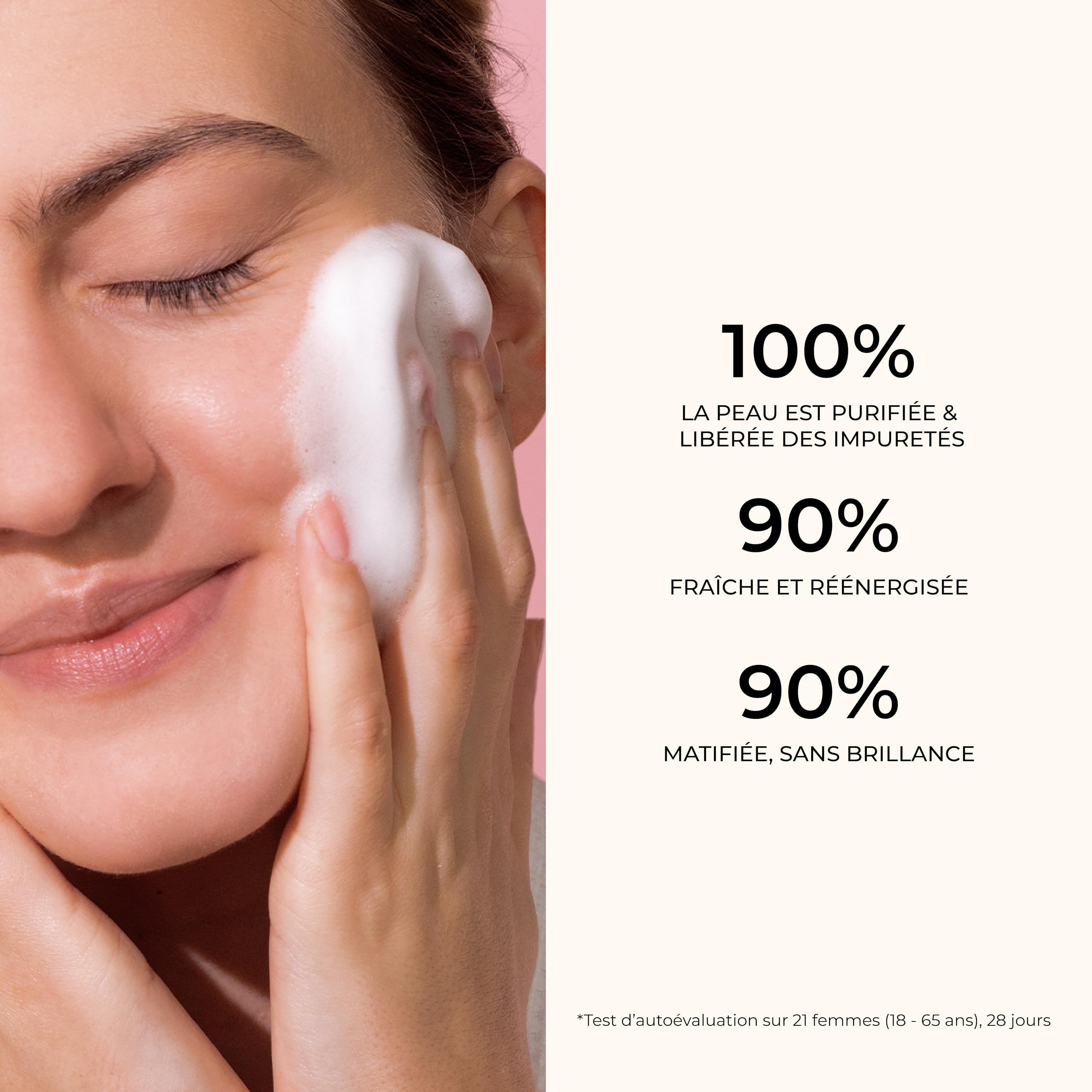Qiriness - Mousse Nettoyante et Démaquillante Vitamine C - Mousse Divine - Pour le Visage - Tous Types de Peaux - Parfum Fruité - Texture Mousseuse Ultra-Douce - 125 ml