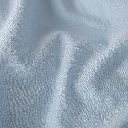 Miniatura 9 de Juego de funda de edredón tamaño King, 100% algodón lavado, 3 piezas, suave, cómodo, transpirable, elegante, ropa de cama, 1 funda de edredón y 2