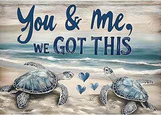 MXJSUA Two Sea Turtles DIY Diamond Painting by Number Kits for Adults, 5D Round Drill Diamond Gem Art Painting Picture Arts Kits Craft for Home Wall Decor 12x16 Inch