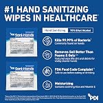 Wipes sanitaires pour les mains, Wipes d'alcool éthylique emballés individuellement avec de l'aloès et de la vitamine E, Voyages sanitaires pour la main, à la maison, à l'extérieur, 5 en x 8 dans, 100 Essuie-glace, paquet de 1