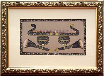 Handicraft Store Rudra Veena & Shenai Musical Instrument Painting on Paper