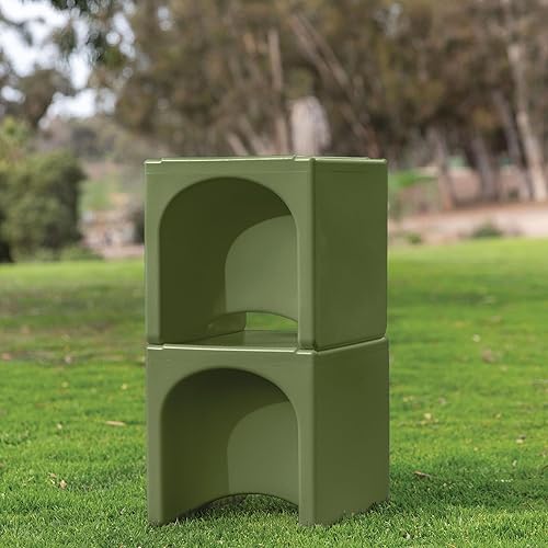 Miniatura 12 de ECR4Kids Tri-Me Silla cúbica 3 en 1, Muebles para niños, Verde cazador