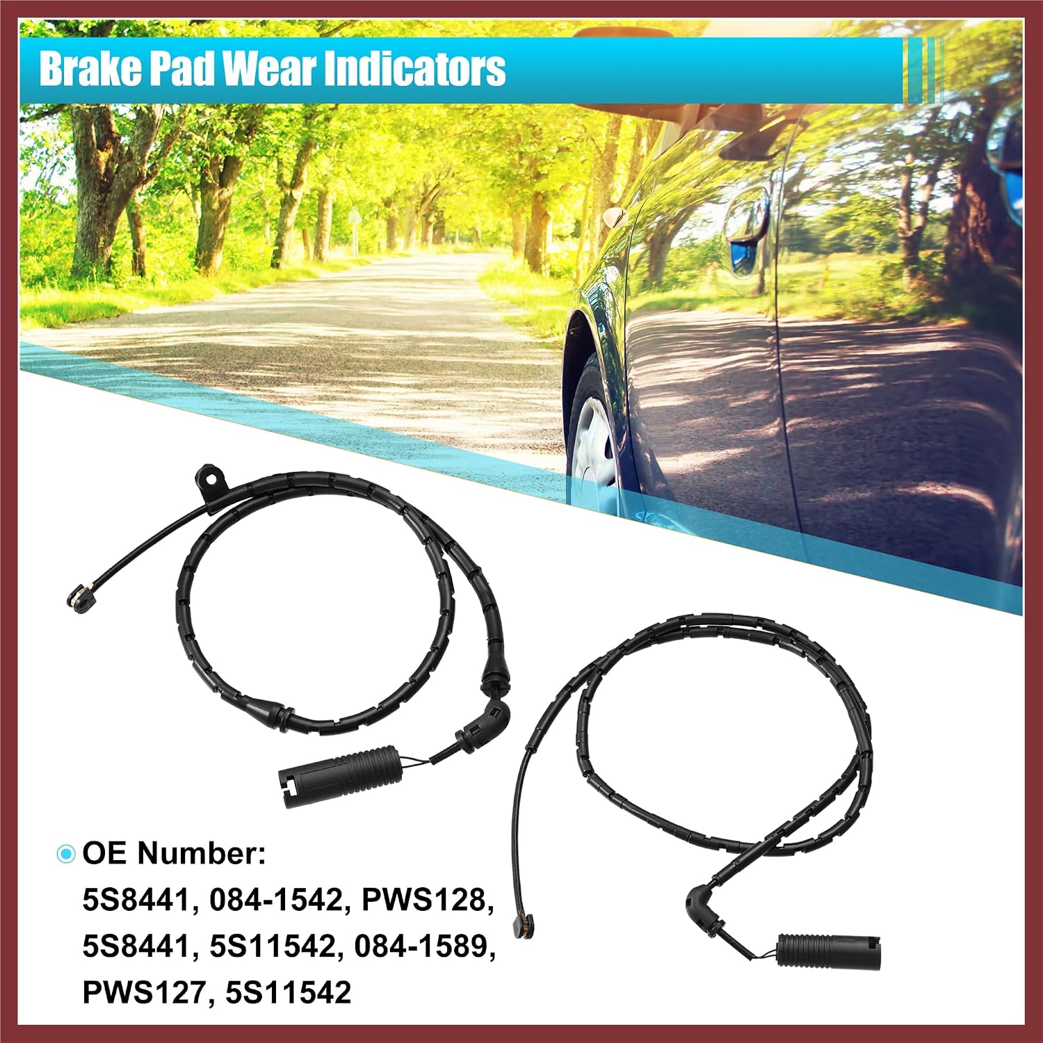 2pcs 34353411756 34353411757 Front Rear Car Brake Pad Electronic Wear Sensor for BMW X3 E83 2004 2005 2006 2007 2008 2009 2010 Replace Parts