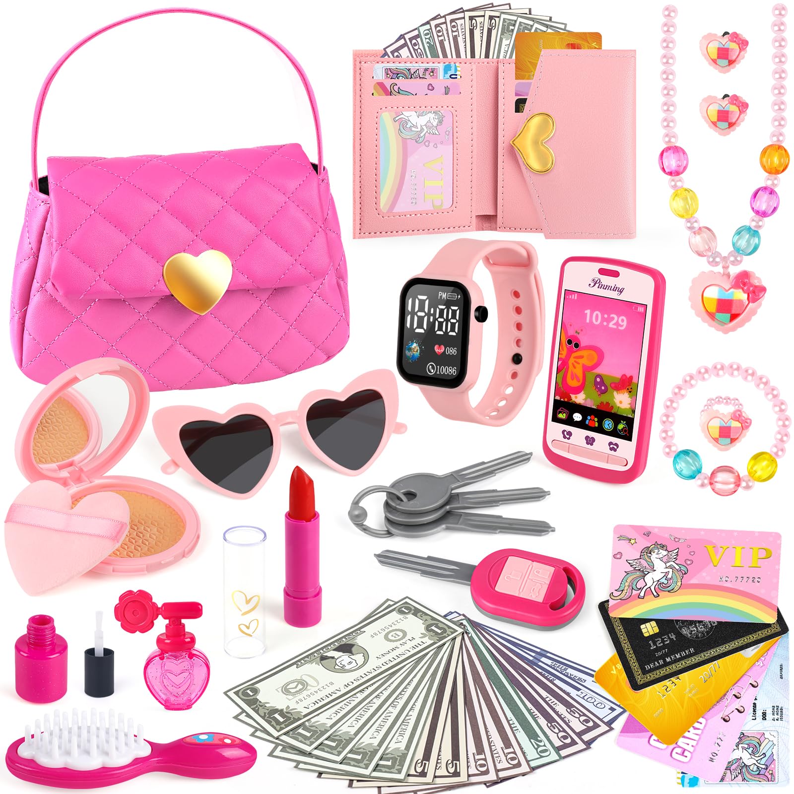 アクセサリー PLAY GIRL Amazon.com: Kids Play Purse for Little Girls Toddlers, Toy Purse