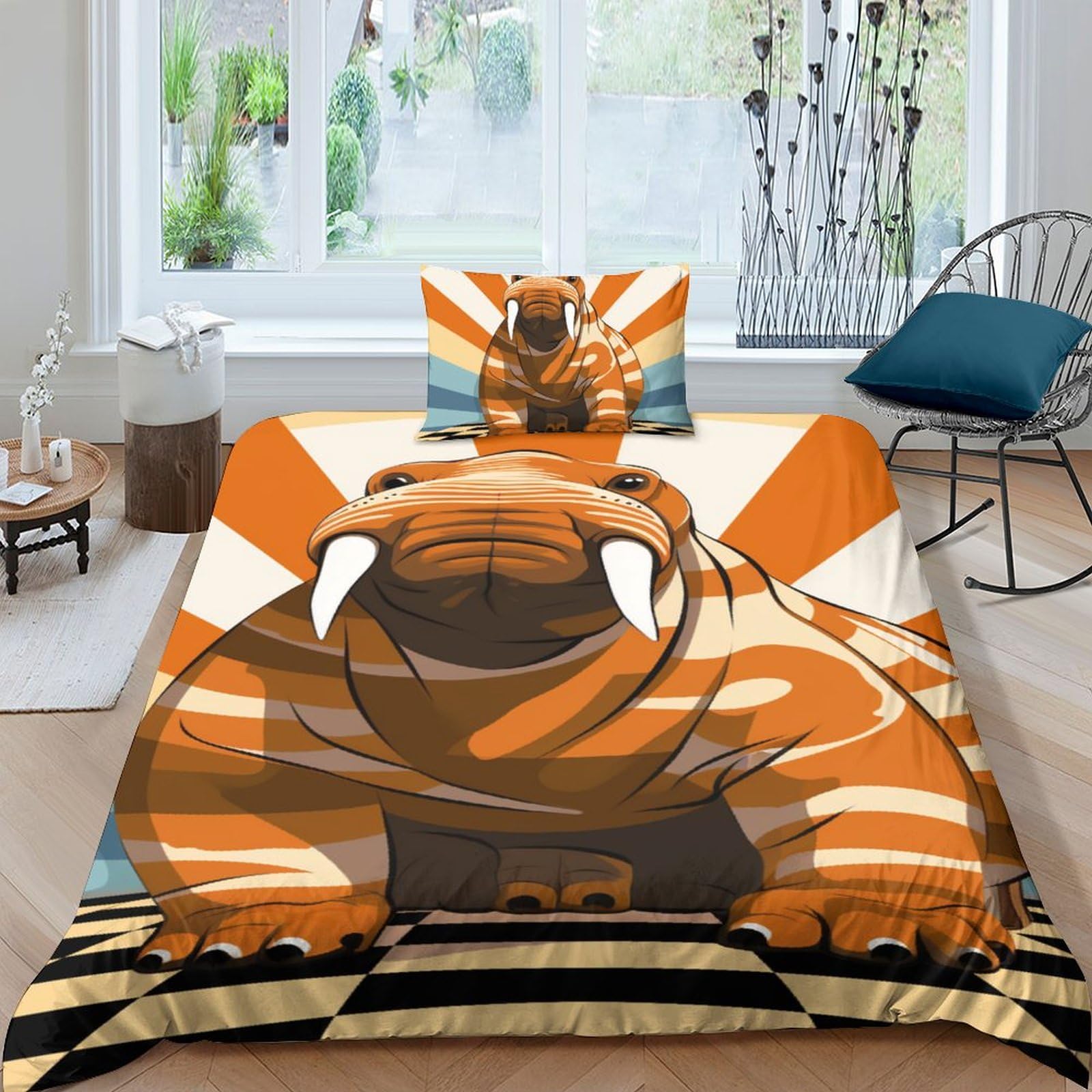Parure de lit 135x200 idéale pour chambre d'enfant ou lit simple en microfibre