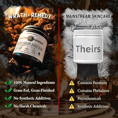 Miniatura 6 de Sarga de carne orgánica para la piel  4 onzas (sin perfume)  Sarga de carne alimentada con pasto para cara + cuerpo  Crema hidratante de bálsamo de