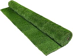 ECD Germany Synthetic Grass 18 mm Roll 15 m² (1.5 x 10 m), Green Multinuanced, Quick Drainage and Easy to Cut, Weatherproof, Artificial Grass Grass Fake Floor Covering