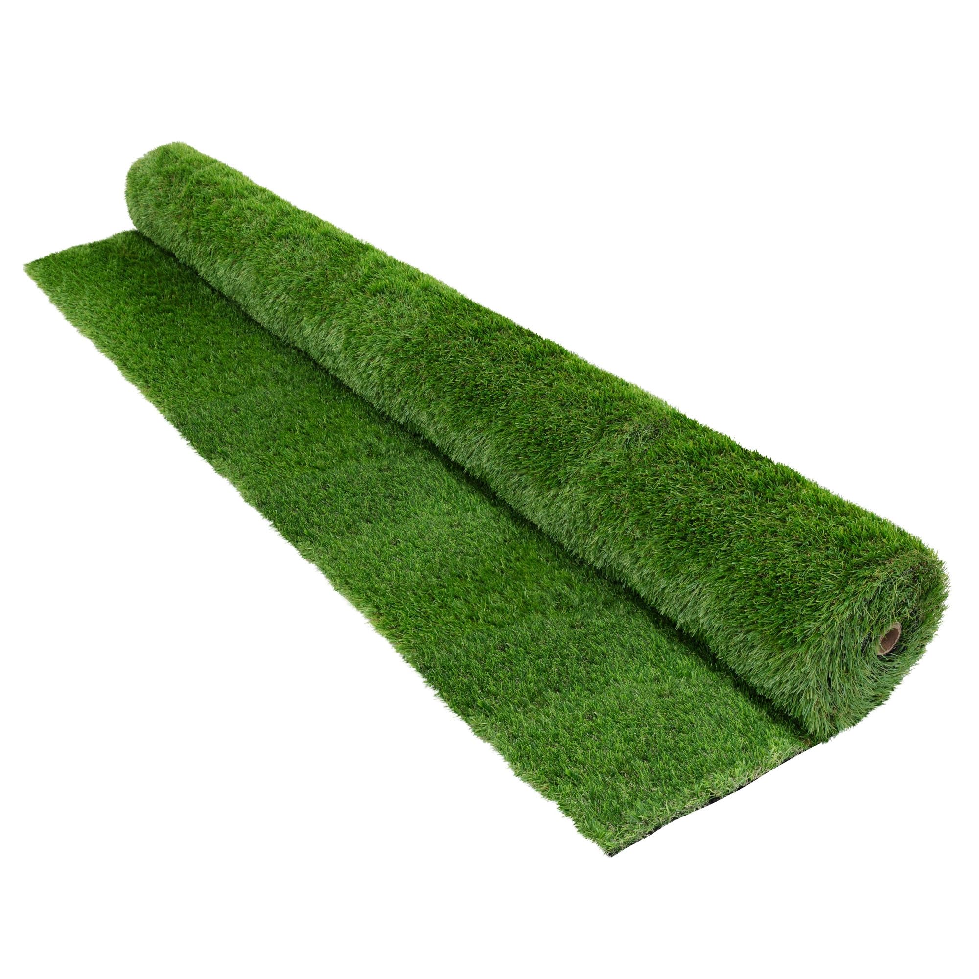 ECD Germany Synthetic Grass 18 mm Roll 15 m² (1.5 x 10 m), Green Multinuanced, Quick Drainage and Easy to Cut, Weatherproof, Artificial Grass Grass Fake Floor Covering - 1