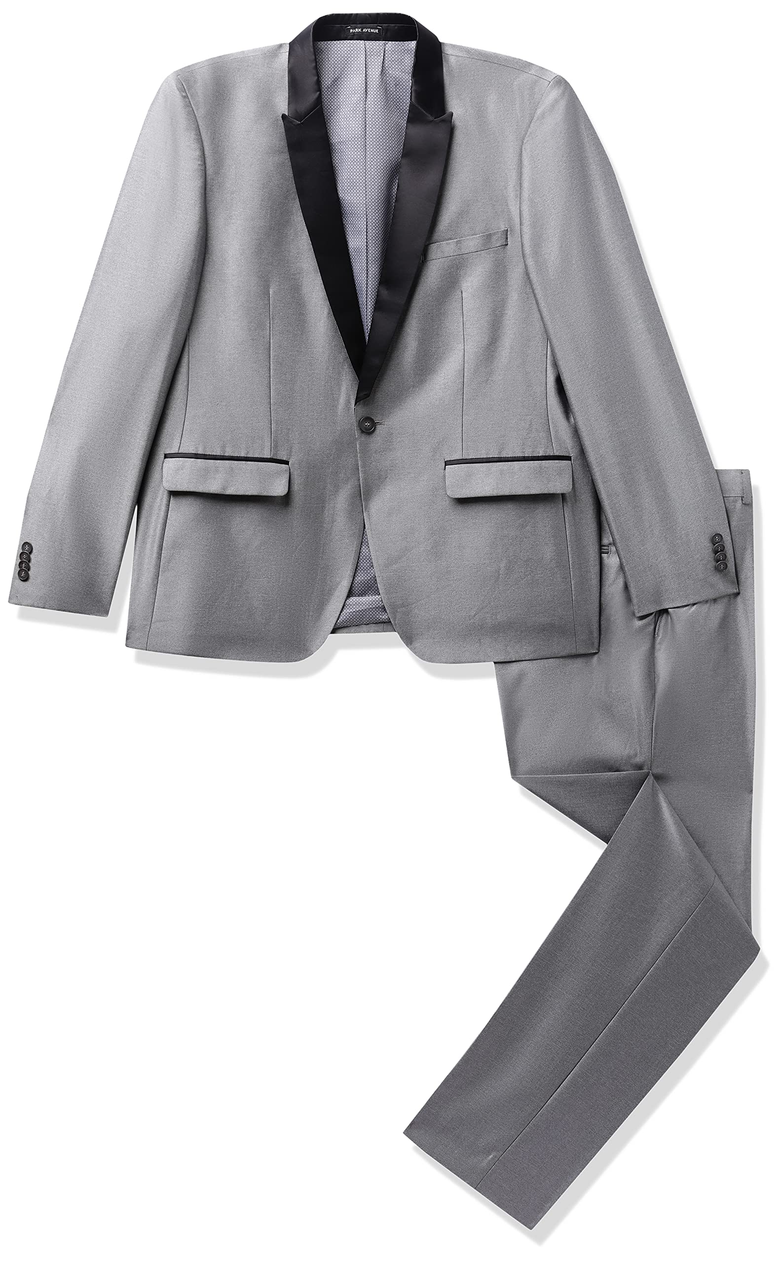 park avenue Rayon Blend Men's Full Sleeve Super Slim FIT Dark Grey Formal Suit (PMDY03148-G6 40)-picture-28