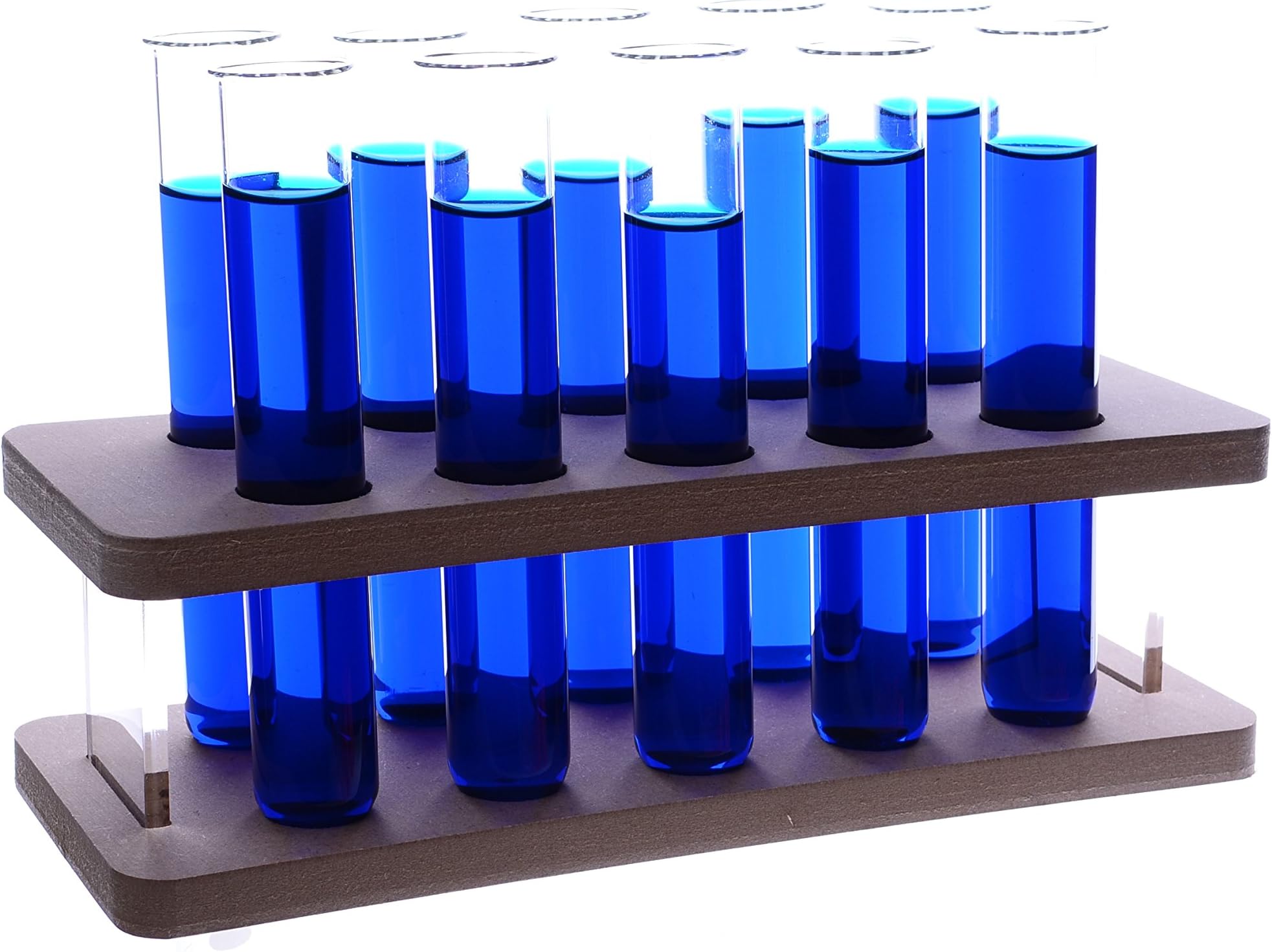 Test Tube Rack. Holds 10 Test Tubes. Laboratory Curve Rectangular Test Tube Holder. Various option available (Rack + 10 Test Tubes)