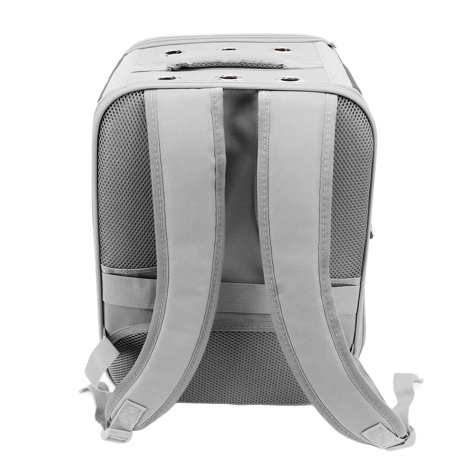 Zaino per animali domestici Zaino per gatti traspirante in rete con design a rete su 3 lati per cani di piccola taglia Gatto Coniglio per viaggi all'aperto Escursionismo (Grigio)