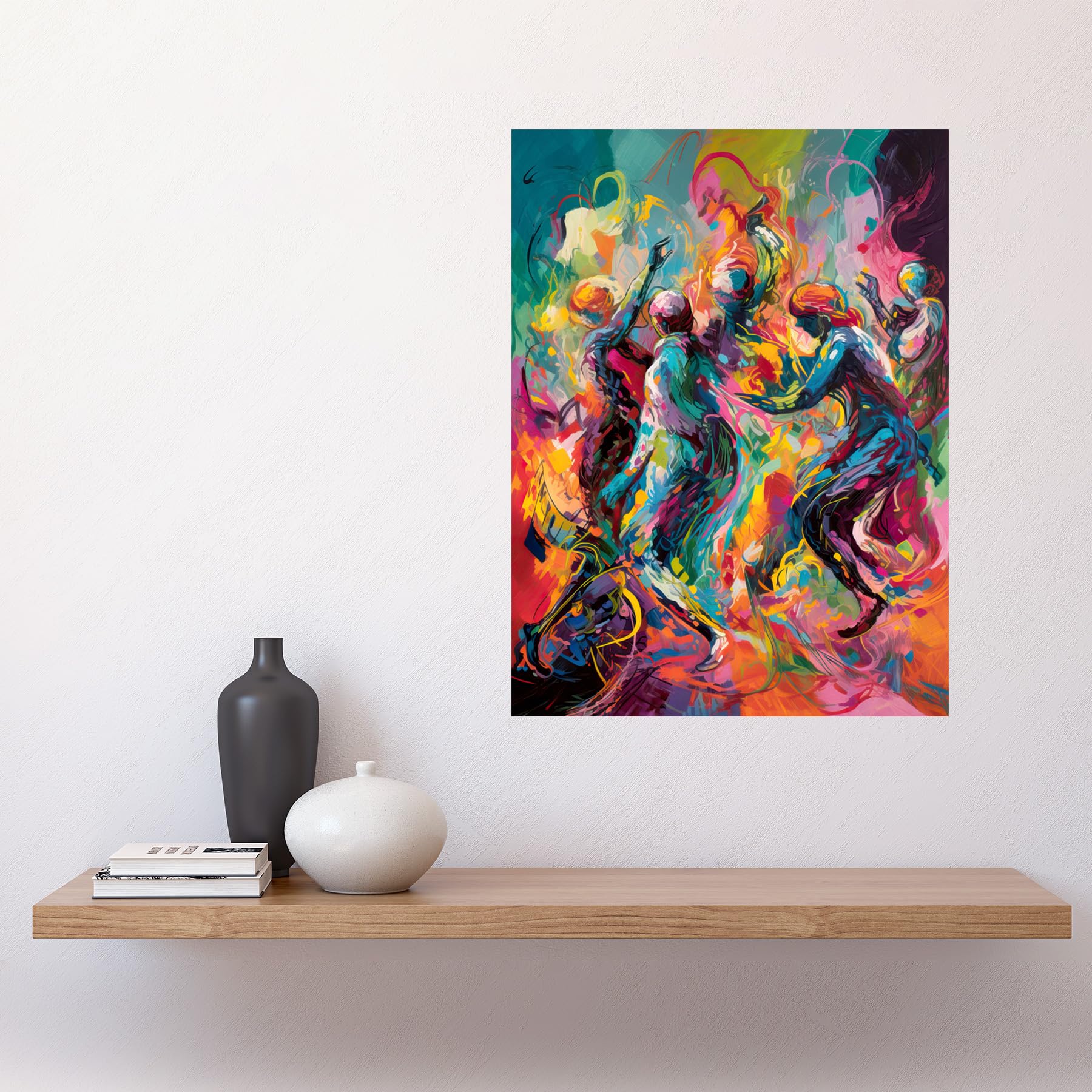 Amazon.com: Artery8 Abstract Figures Vibrant Dance Expression