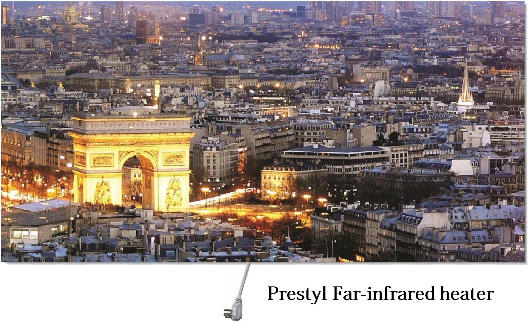Heating Panel- 24x48 750W 50/60Hz US 120V Arc de Triomphe Landscape