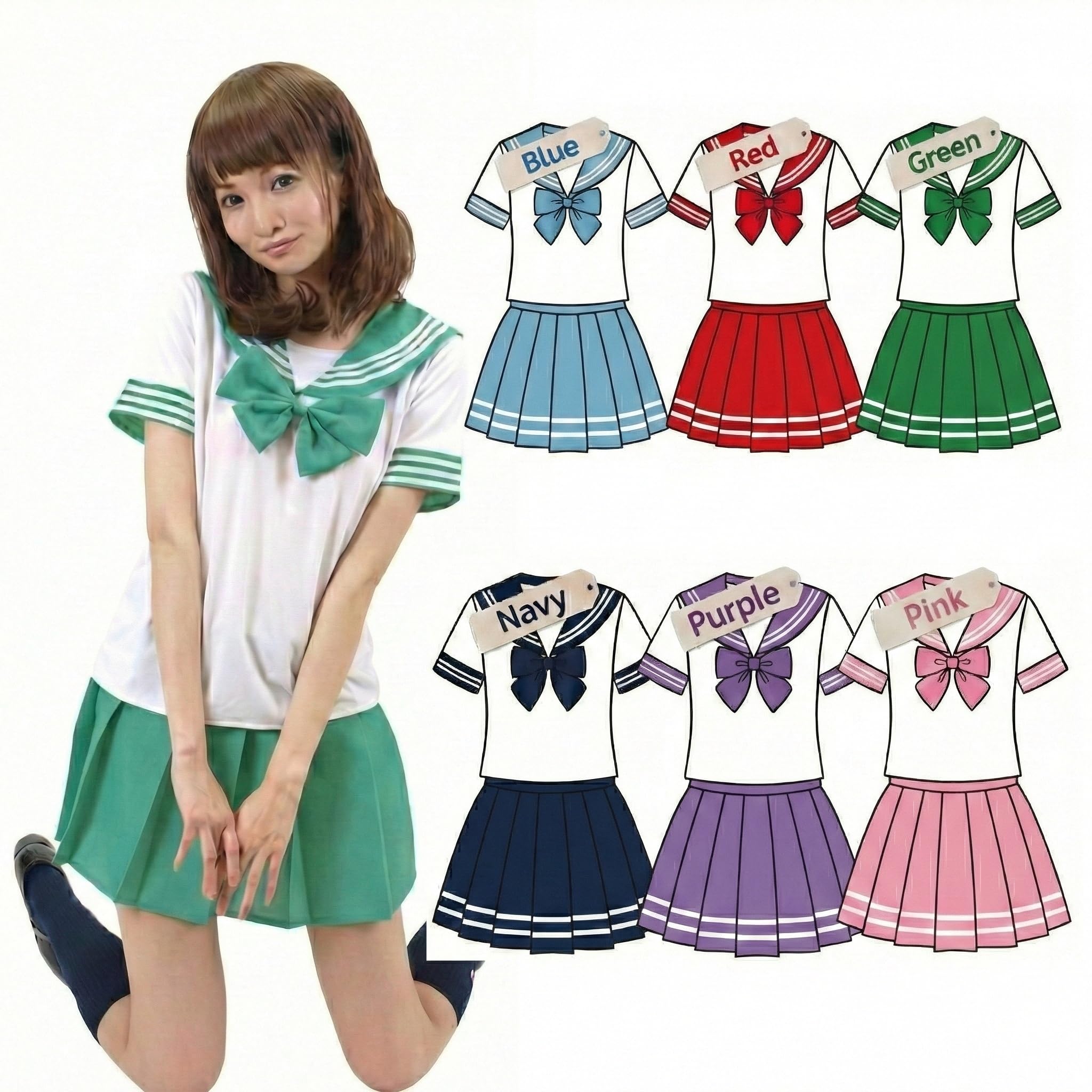 専用　セーラー服コスプレ衣装 セット Amazon.co.jp: 【コスプレホリック】セーラー服 コスプレ 半袖 カラー