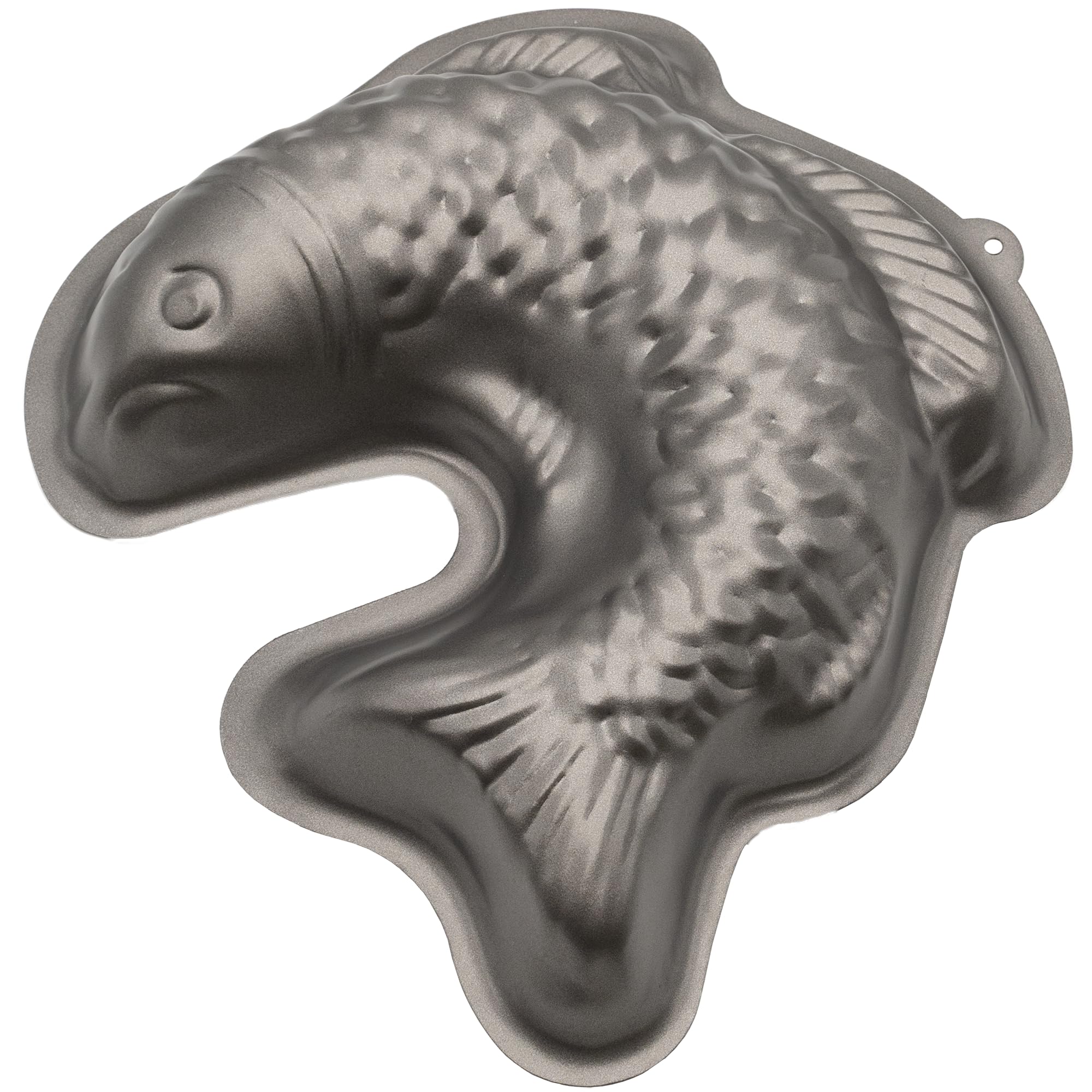 A Metalúrgica 74362 Curved-Fish Nonstick Cake Pan 10-3/4 Inch x 2 Inch High