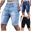 Mens Relaxed Fit Denim Shorts Rugged Wear Performance Series Jean Short