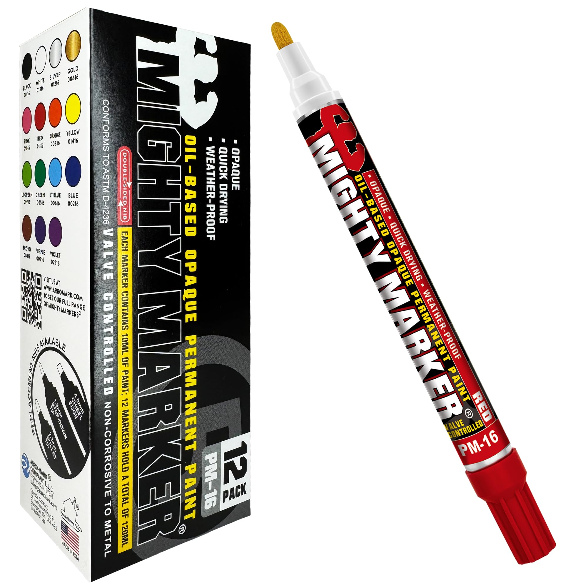 12月14日まで　marker comp16 Amazon.com: Mighty Marker PM-16 Paint Marker, Oil Based, Permanent