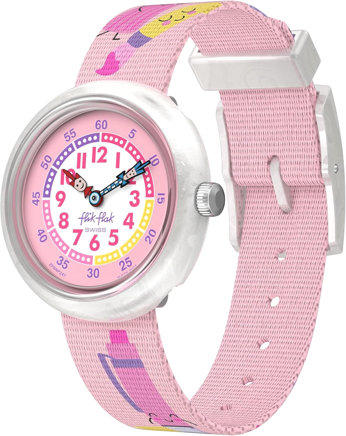 Flik Flak Girl Kids Watch Casual Pink Bio-sourced Water Resistant Quartz in My Bag