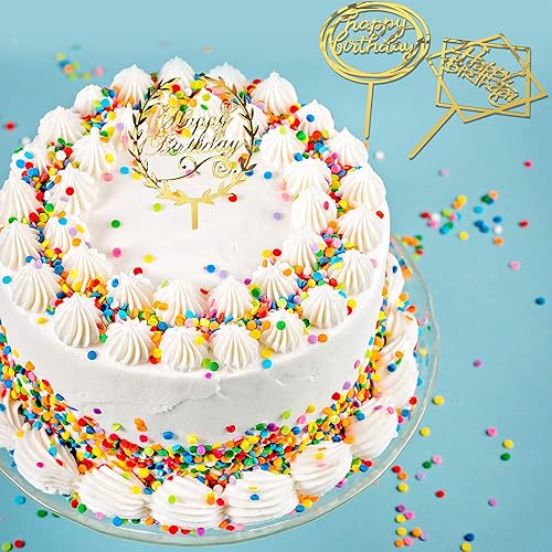 Miniatura 4 de 12 piezas de acrílico para decoración de pastel de cumpleaños, decoración de cupcakes de cumpleaños, decoración para fiesta de cumpleaños, pasteles,