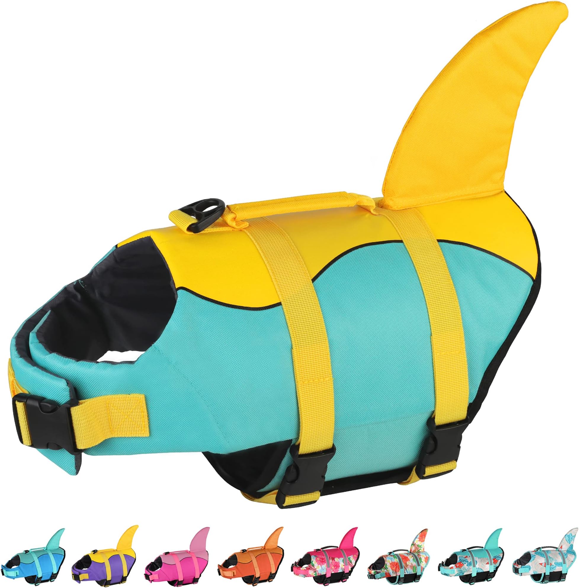TESOON Dog Life Jacket Quick Release EasyFit Adjustable Pet Saver Life Jacket Dog