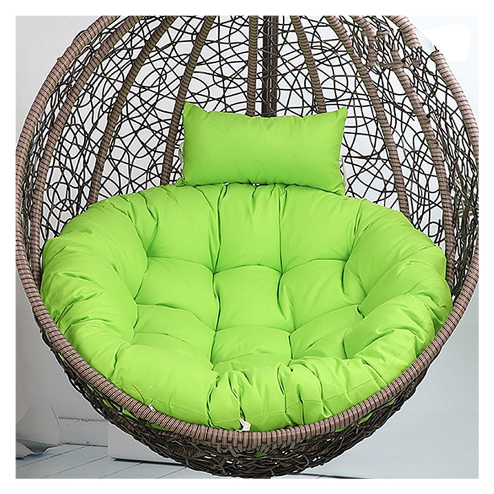 Indoor Egg Chair Cushion Replacement, Hanging Egg Chair Cushion with Pillow,Swing Chair Cushion, Hanging Basket Seat Cushion with Filling Cotton for Garden Patio Outdoor(Color 8,Diameter 120cm)