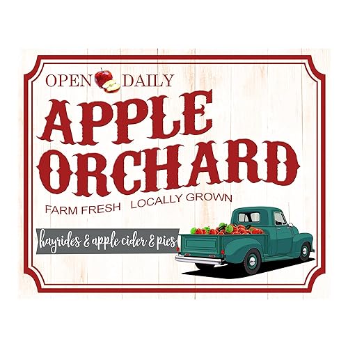 Apple Orchard, Farm Fresh - Kitchen Wall Art, This Vintage Fall Inspired Wall Art Print Is A Rustic Farmhouse Design For Home Decor, Cafe Decor,