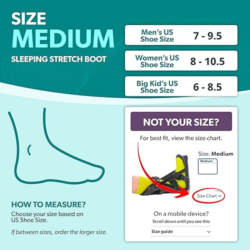 Miniatura 8 de Bota de estiramiento nocturno BraceAbility. Tablilla para estirar el pie por la noche, para el estiramiento de la fascia plantar, trata el dolor de