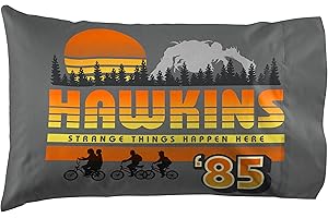 Jay Franco Stranger Things Hawkins 85 1 Pack Pillowcase- Double Sided Soft Stranger Things Bedding